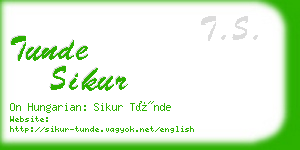 tunde sikur business card